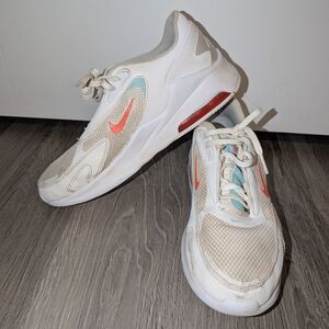 Nike White, Teal, and Orange Sneakers